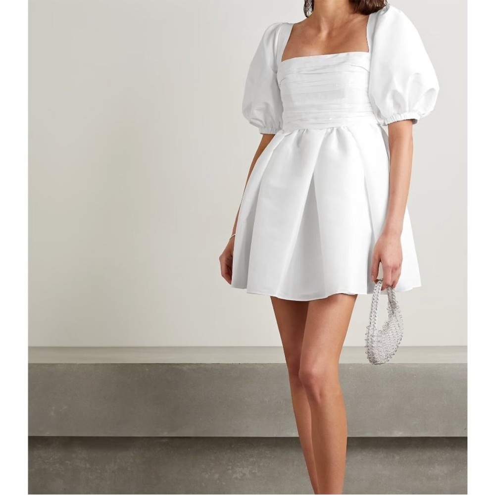 Self Portrait Pleated Taffeta Mini
